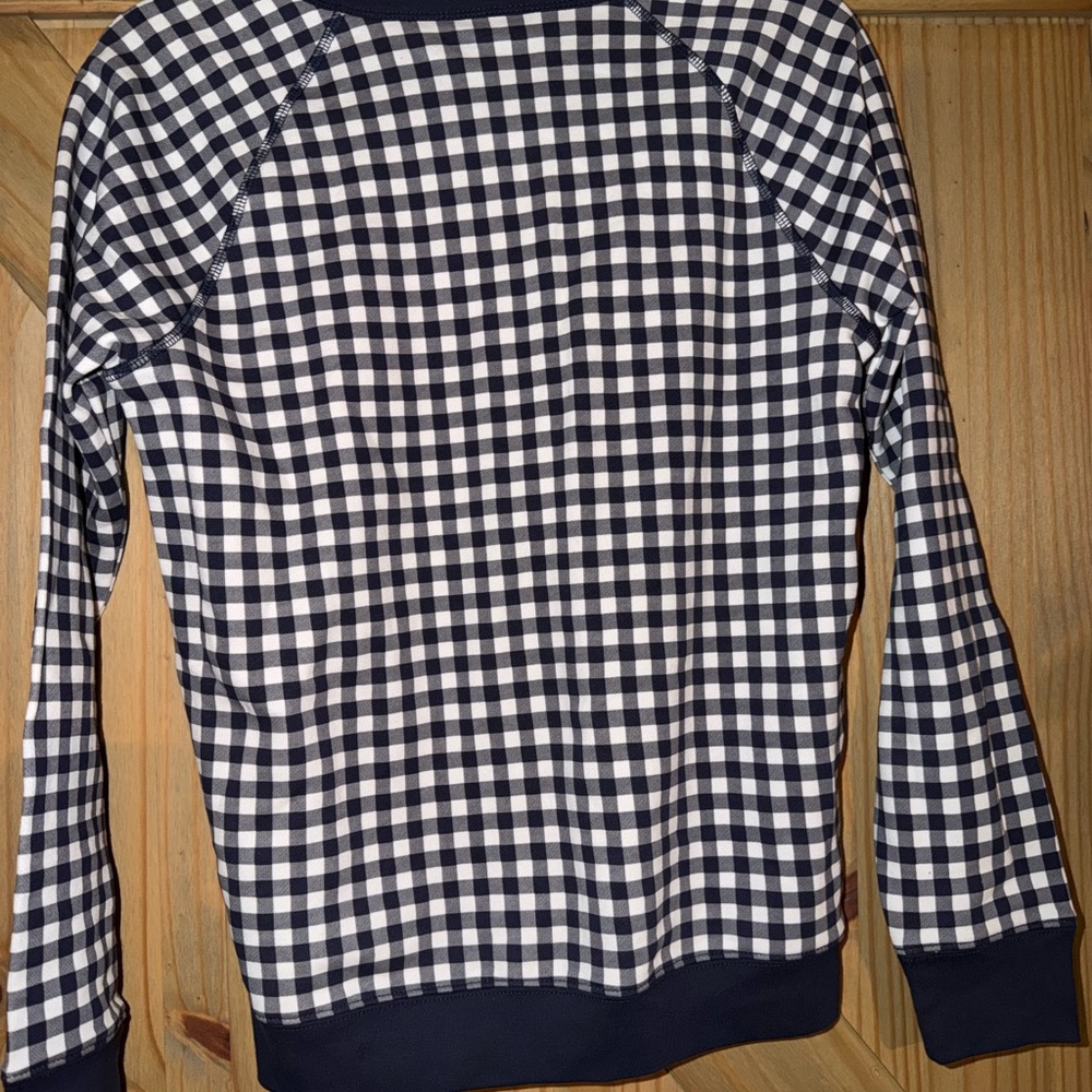 Draper James Navy Checkered pullover - Picture 2 of 5